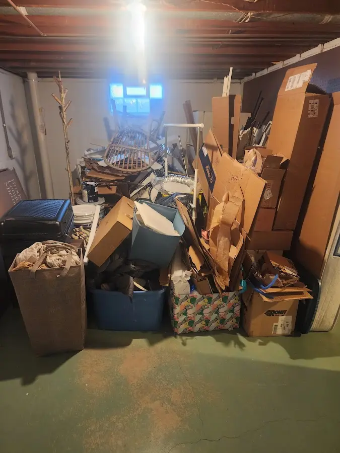 Roll-off dumpster container at job site for 20 Yard Dumpster Rental in Hawthorne